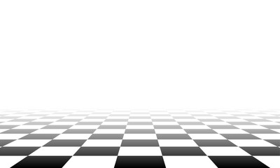 chess perspective floor background. black and white chessboard perspective floor texture. checker bo