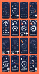 Vector graphics infographics with mobile phone. Template for creating mobile applications, workflow layout, diagram, banner, web design, business reports
