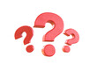 © DMegias - 3D question red marks against isolated background