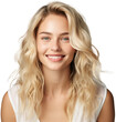 © Flowal93 - Portrait of a pretty smiling blond young model isolated on white background as transparent PNG