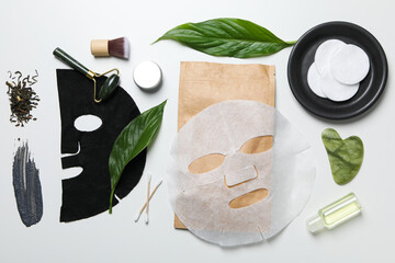 Wall Mural - Concept of face and skin care with cosmetic mask