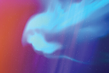 Wall Mural - Blue red aurora borealis. Colorful polar lights in night starry sky