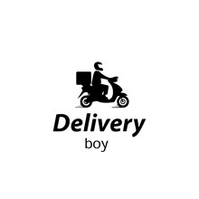 Delivery Boy Logo, Delivery Boy Vector, Icon, Web, 