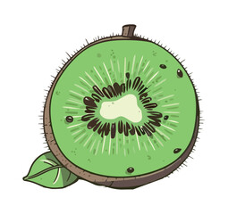 Canvas Print - Kiwi fruit slice, fresh and organic snack