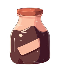 Wall Mural - Fresh chocolate in a bottle