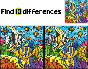 Angelfish Animal Find The Differences