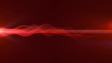 Beautiful Abstract Wavy Lines Technology Backdrop Red Digital Particles Effect As Corporate Concept Used For Visuals, Vj, Presentations As A Motion Background, Seamless Loop
