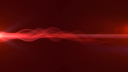Wall Mural - beautiful abstract wavy lines technology backdrop red digital particles effect as corporate concept 