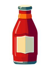 Canvas Print - Organic Tomato sauce bottle icon isolated