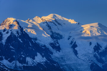 Wall Mural - Mont Blanc is the highest mountain of historic Europe (4810 m altitude)