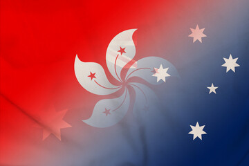 Hong Kong and Australia government flag transborder negotiation AUS HKG