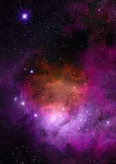 Wall Mural - small part of an infinite star field of space in the universe. 