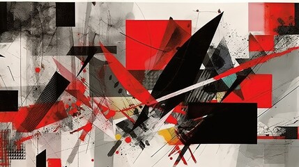 Geometrical abstract pattern. Generative AI