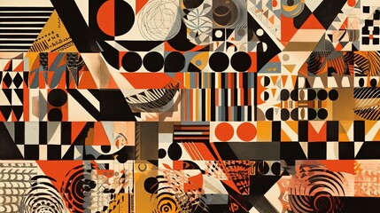 Geometrical abstract pattern. Generative AI