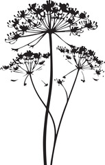 Queen Annes Lace Black And White, Vector Template Set for Cutting and Printing