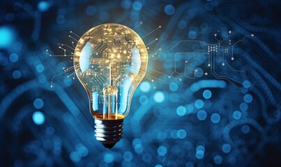 light bulb on an abstract background