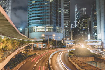 Sticker - Traffic in city of hongkong at Rush hours