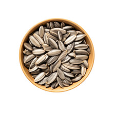 Bowl Of Sunflower Seeds Isolated On A Transparent Background