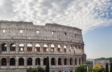 Wall Mural - The Colosseum or Coliseum, also known as the Flavian Amphitheatre is an elliptical amphitheatre in the centre of the city of Rome, Italy.