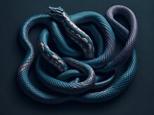 Snake Animal Abstract Wallpaper. Contrast Background Serpent In Pastel Colors. Ai Generated