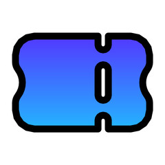 Sticker - ticket gradient fill icon