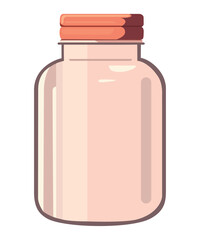 Wall Mural - transparent jar illustration