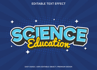 Wall Mural - science education editable text effect template use for font style headline