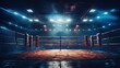 © Vitalii But - Epic empty boxing ring in the spotlight on the fight night AI