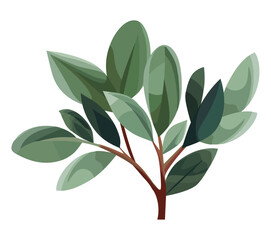 Wall Mural - Green plant branch