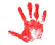 © คเณศ จันทร์งาม - red hand print isolated on transparent background human palm and fingers