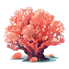 Sticker - Rose underwater nature coral