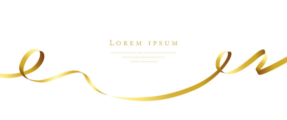 Wall Mural - gold ribbon design frame