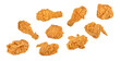 © PotaeRin - Set of fried chicken isolated on transparent background. PNG