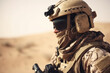 © PixelArtist - Navy Seals in action in desert, Generative AI