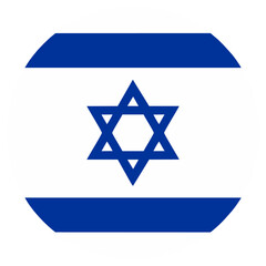 Wall Mural - Israel flag circle transparent png. Israel flag round. Palestine flag icon symbol sign vector illustration. conflict, war, crisis