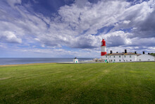 Sunlit Souther Lighthouse And Foxhorn Building - Whitburn, Sunderland