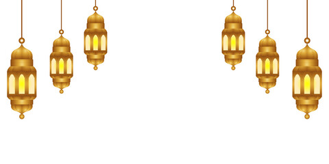 transparent background Islamic theme lanterns