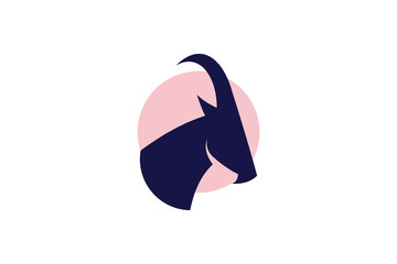 Wall Mural - goat logo design with modern creative style