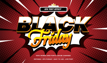 Text Effect black friday editable