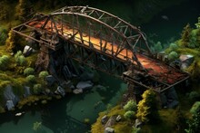 Arch Rusty Bridge. Generate AI