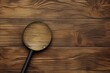 Wood magnify glass background. Generate Ai