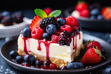 Sticker - cheesecake with berries 