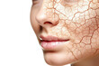 White Background Skin Rejuvenation for a Fresh Appearance. Generative AI