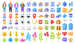 Vector 3d set icons.