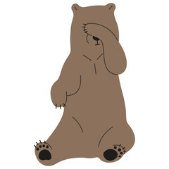 Wall Mural - Grizzly Bear Single 41 PNG