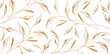 Vector illustration golden Seamless pattern with hand drawn branches and leaves for Fashionable textile, book covers, Digital interfaces, prints design templates material, wedding invitation, banners