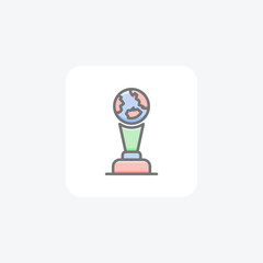 Wall Mural - World cup, trophy, cricket trophy, prize Vector Awesome Fill Icon