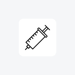 Wall Mural - Veterinary Syringe, Animal Care, Injection Vector Line Icon