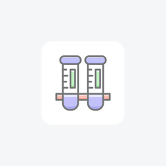 Wall Mural - Test Tubes, Test Tube Rack Vector Awesome Fill Icon