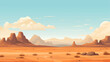 © Birtan - cartoon valley in the country desert landscape